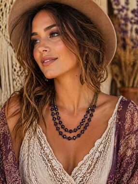 7‎ Charming Sisters "Plum Cheyenne" Layered Necklace